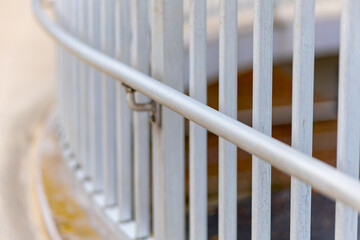 a railing to hold in selective focus