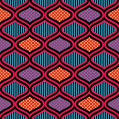 Bold Geometric Fusion: Abstract Vibrant Seamless Pattern for fabrics, wallpaper, wrapping. Abstract pattern
