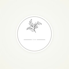 Elegant Botanical Logo with Leaves