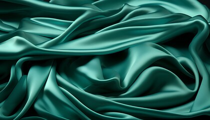 Obraz premium green silk background. luxurious smooth silk texture. green silky smooth fabric. green shiny satin background. green background