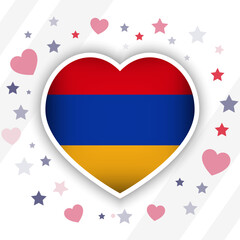Creative Armenia Flag Heart Icon