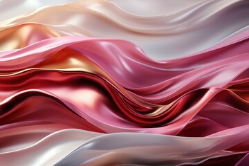 Fototapeta premium Abstract 3d luxury premium background, colorful flowing curved waves, golden accent, lighting effect