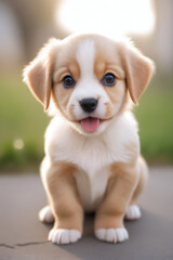 A cute puppy dog