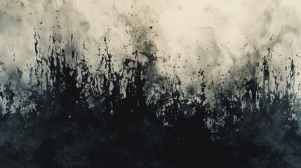Abstract Ink Explosion - Monochrome Artistic Background