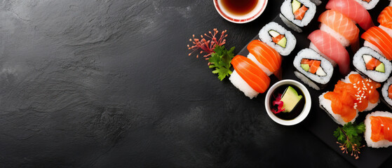 Obraz na płótnie Canvas Tasty sushi captures attention - food photography.