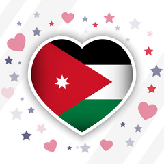 Creative Jordan Flag Heart Icon