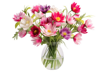 Alstroemeria Ranunculus and Anemone Isolated On Transparent Background