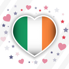 Creative Ireland Flag Heart Icon