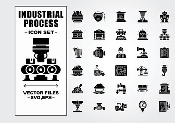 Industrial Process Set Files - obrazy, fototapety, plakaty