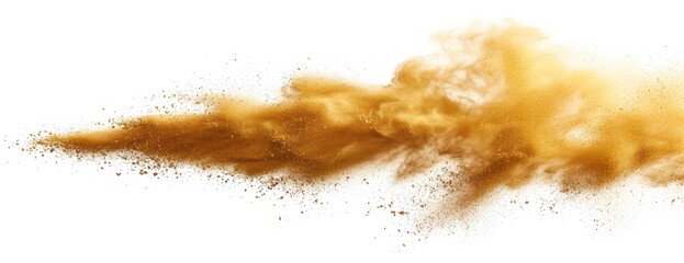 Flying Yellow sand explosion in Mid-Air
