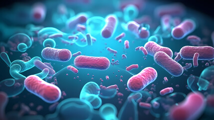Macroscopic observation of organisms bacteria and cells and viruses under laboratory microscope