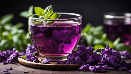 Selbstklebende Fototapeten purple tea © Анастасия Макевич