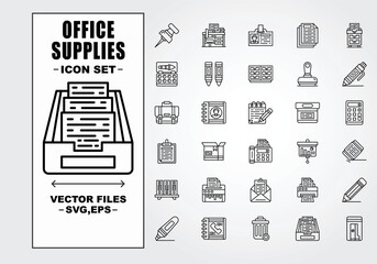 Office Supplies Set Files