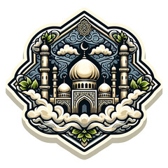 islamic symbol and logo representing the festive spirit of islamic event and celebration