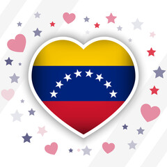 Creative Venezuela Flag Heart Icon