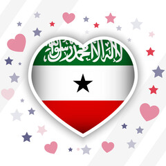 Creative Somaliland Flag Heart Icon
