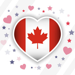 Creative Canada Flag Heart Icon