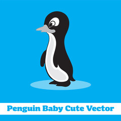 Penguin Baby Cute Vector Design Creative Concept