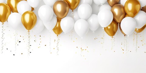 beautiful colorful balloons on white background