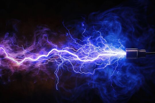 Artificial electrical discharge creating atmospheric phenomena.
