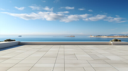 Empty concrete floor, universal minimalist background for presentations