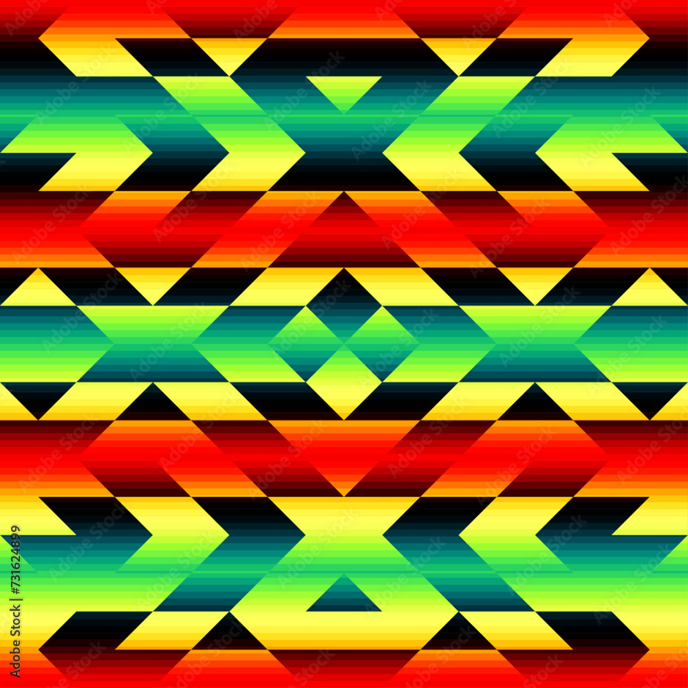 Poster Vector seamless pattern. Repeating geometrical regular pattern. Vector illustration.
