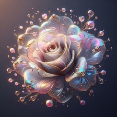 valentine roses crystal