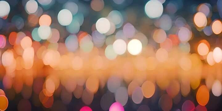 Christmas blurred bokehl lights background with a variety of lights and trees,lights apear to be chining from the trees / colors are mostly gold and silver with some red and green accents 4K video