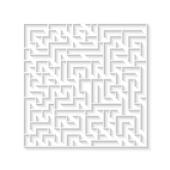 Abstract background with maze design in black and white