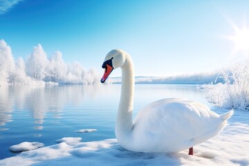 swan on the lake.