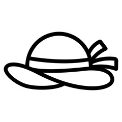 Sun hat line icon