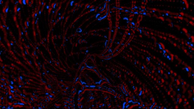 Abstract Blue and Red Fluids Background Seamless Looped 4K 60 FPS
