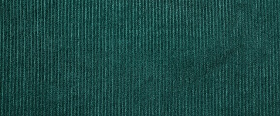 Texture of dark green fabric as background, top view
