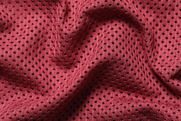 Texture of burgundy fabric as background, closeup