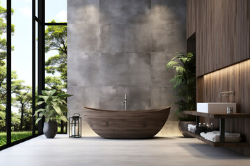 modern bathroom interior.