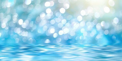 a blue background with blurred lights, Background bokeh blur circle variety white blue on dark 
 blue background. Dreamy soft focus wallpaper backdrop, blue bokeh background