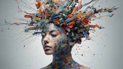 Social pressure, manipulation, criticism, bullying. Human faces give advice. Psychological influence, emotional stress. Mental addiction of people opinion.