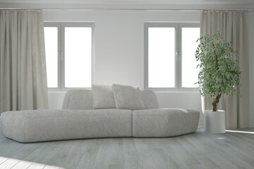 Modern interior design. 3D illustration