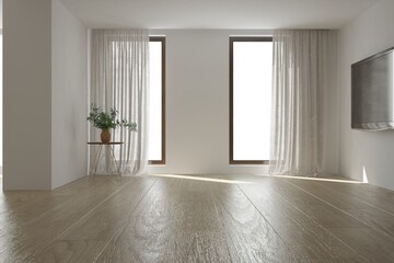 Modern interior design. 3D illustration