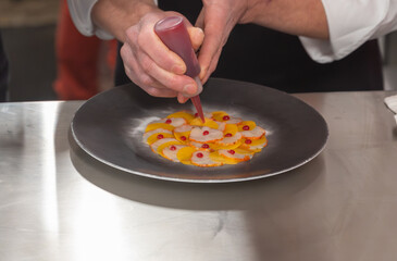 Cooking masterclass for visitors, great chefs high cuisine French restaurants, fine dining, winter festival, Avenue de Champagne, Epernay, France