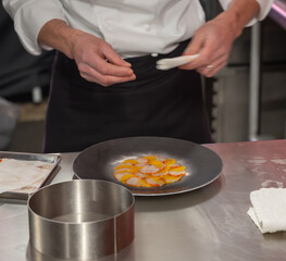 Cooking masterclass for visitors, great chefs high cuisine French restaurants, fine dining, winter festival, Avenue de Champagne, Epernay, France