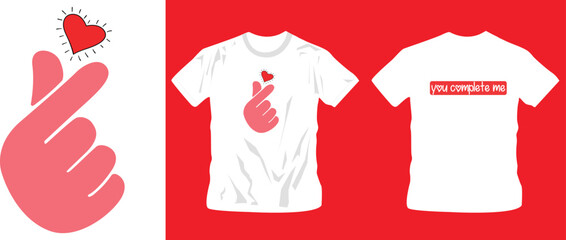 valentines day cute red t-shirt design