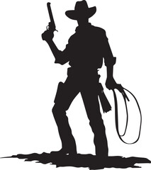 Cowboy Silhouettes EPS Cowboy Vector Cowboy Clipart	
