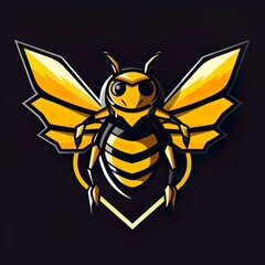 vector design gaming esport mascot logo of bee 