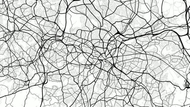 Zoom Out Road Map of Birmingham United Kingdom