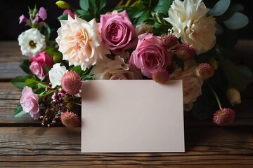 Floral Arrangement with blank card