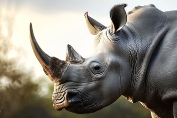 Rhino Profile in Soft Tones.