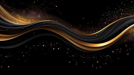 Award ceremony background, golden glitter light effect decoration and bokeh