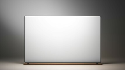 A white banner with a blank space for text.