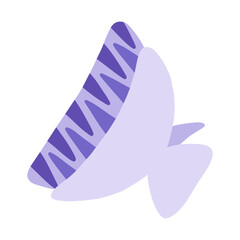 Cute clipart of hair claw for hairdo in retro style from 90s and 00s. Trendy girl and woman hair accessory. Clip and pin for hair. Simple funny doodle in cartoon flat style isolated on white